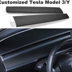 Model 3 Dash ABS Matte Piano Black Cap Covers Dashboard